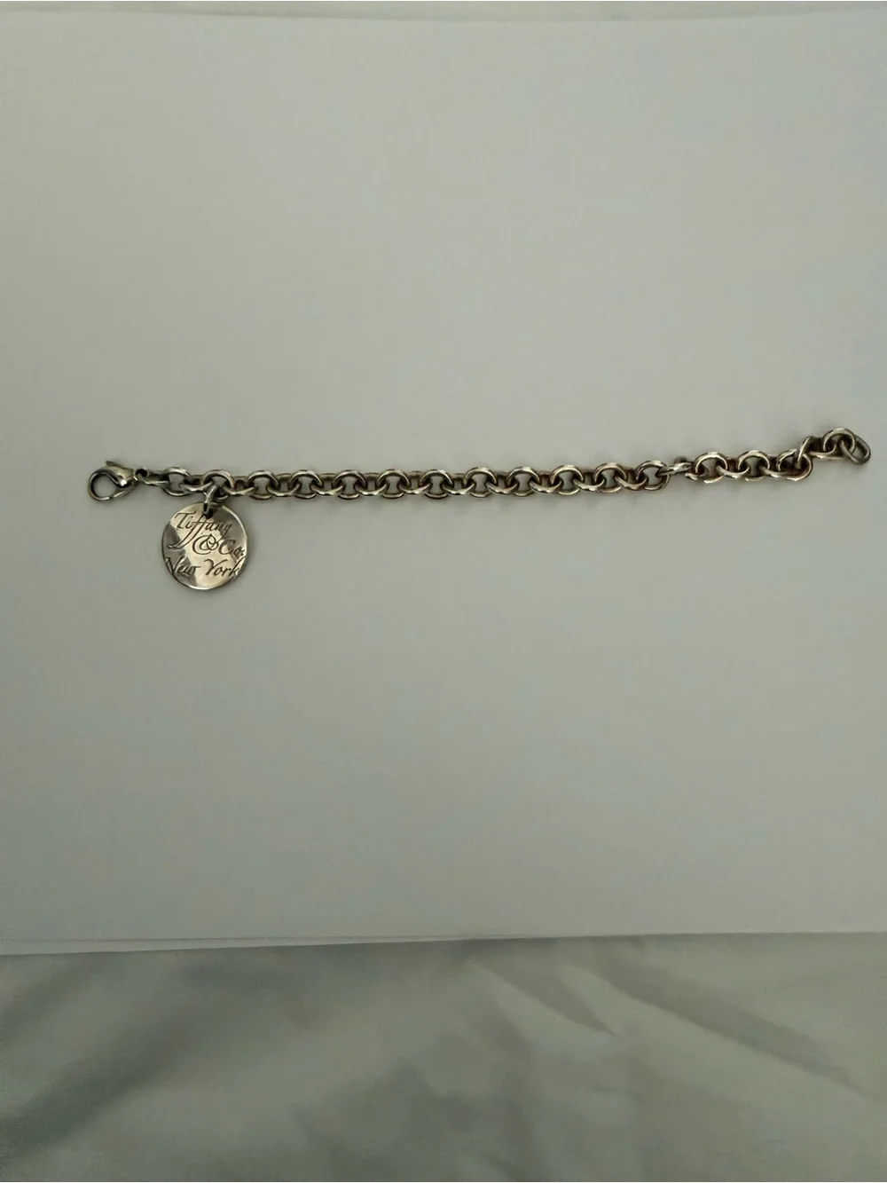 Tiffany & Co. Silver Round Tag Charm Bracelet - Picture 5 of 5